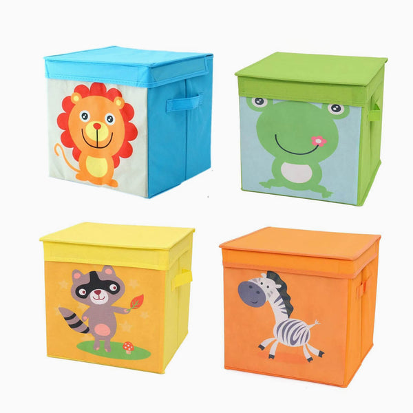 Cute Zoo Collapsible Fabric Toy Storage Organizer (25 x 25 cm)