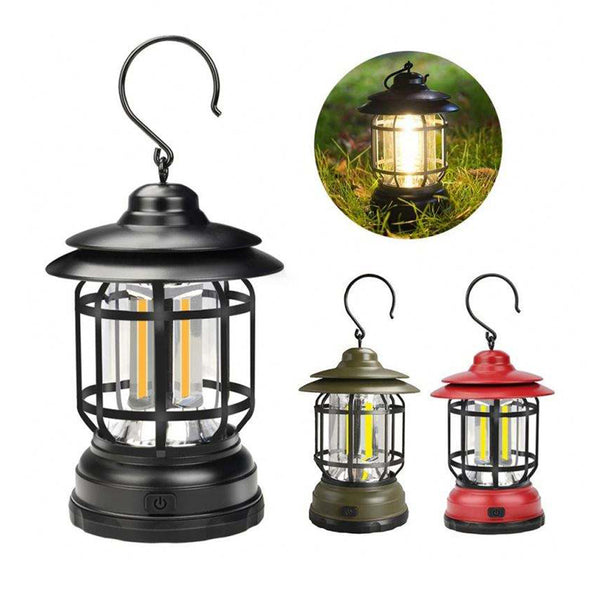 Rechargeable Vintage Metal Hanging Lantern