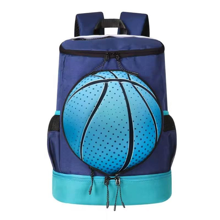 Lightweight Basketball Backpack with Ball Compartment (Ball Not Included) Navy Blue