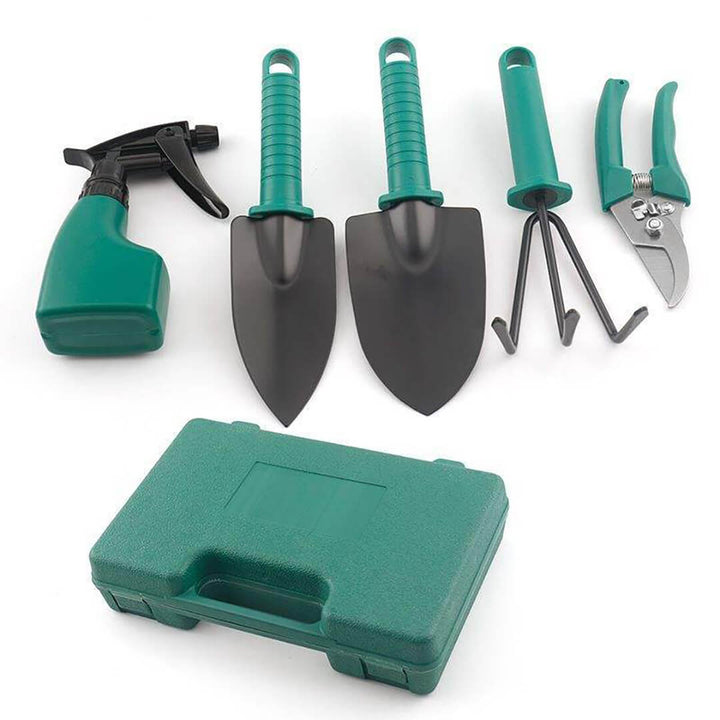 Green Portable Gardening Tool Kit - 10-Piece Set
