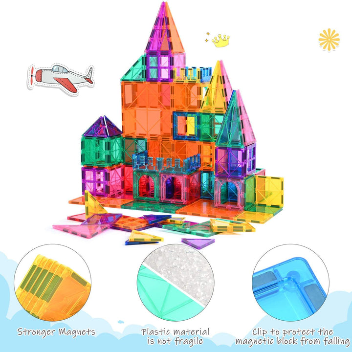 100-Piece Magnetic Building Block Set
