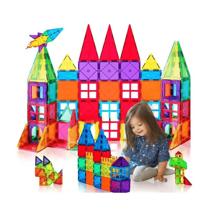 100-Piece Magnetic Building Block Set