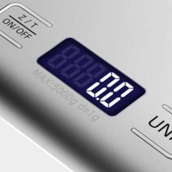 10KG Battery Operated Digital Kitchen Scale - Silver