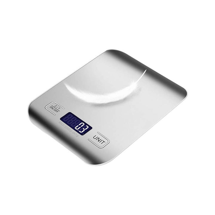 10KG Battery Operated Digital Kitchen Scale - Silver
