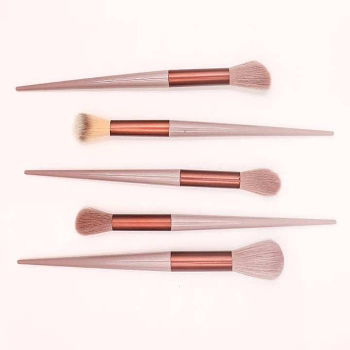 13 pieces Makeup Brushes Full Set with bag - Brown