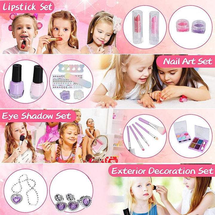 Washable Makeup & Jewelry Play Set for Girls