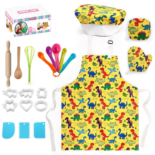 17-Piece Dino Kitchen & Bakeware Set for Kids Dinosaur