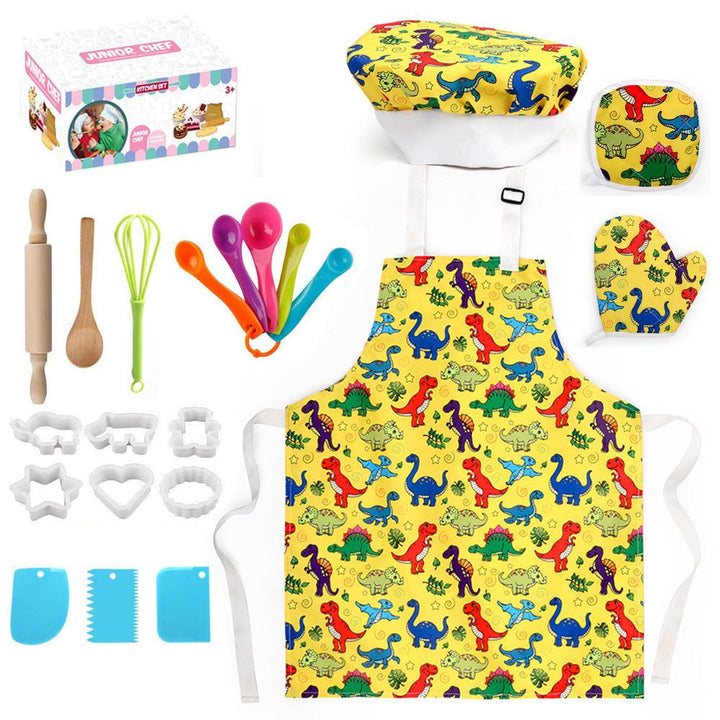 17-Piece Dino Kitchen & Bakeware Set for Kids Dinosaur