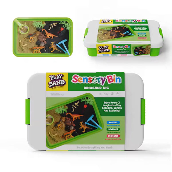 Sensory Bin Creative Play Sand  set - Dinosaur Dig Adventure