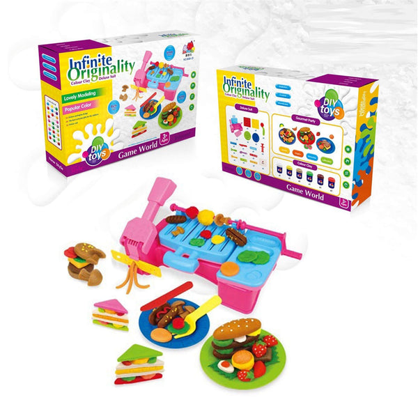 BBQ Grill Pretend Playdough Set with Accessories