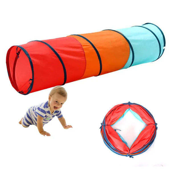 Trio Color Portable Foldable Kids Tunnel for Indoor & Outdoor Play