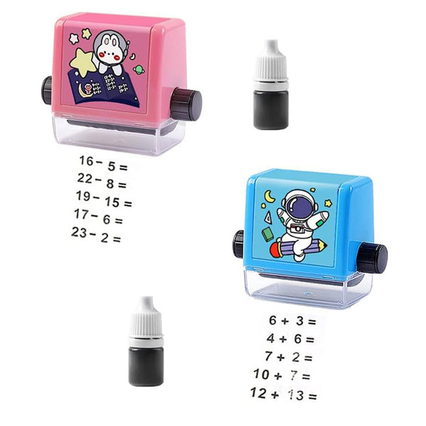 Math Roller Stamp with Ink - Addition & Subtraction