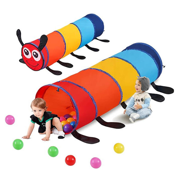 Foldable kids Tunnel - Rainbow Caterpillar