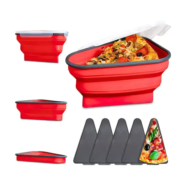 Collapsible BPA-Free Silicone Pizza Storage Container