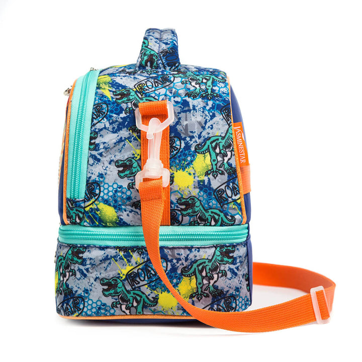 Kids 2-layer waterproof dinosaur lunch bag