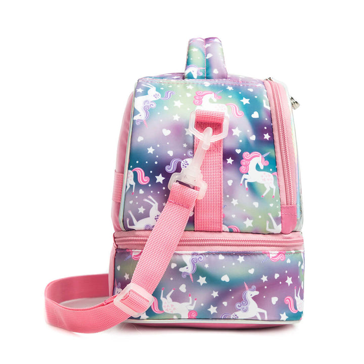2-layer waterproof Sparkly unicorn lunch bag