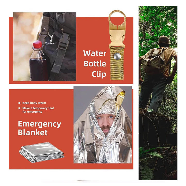 20-in-1 Camping & Emergency Survival Kit Bag
