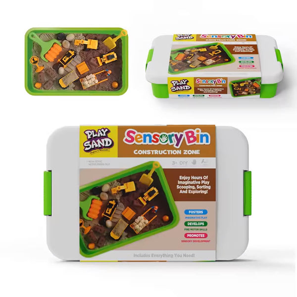 Sensory Bin Creative Play Sand  set- Construction zone