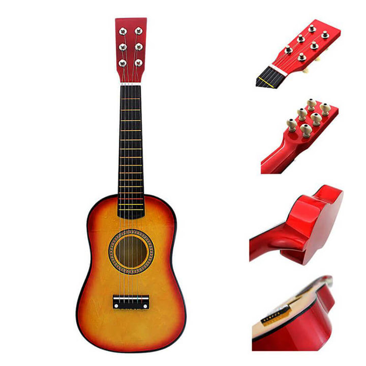 23-Inch 6-String Basswood Guitar for Beginners (height 59 cm) Brown