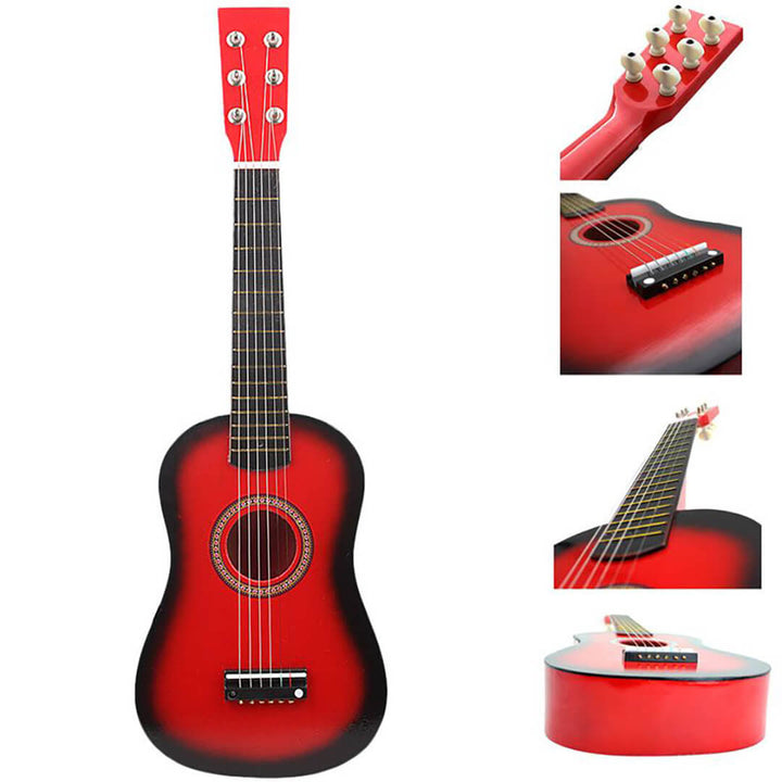 23-Inch 6-String Basswood Guitar for Beginners (height 59 cm) Red