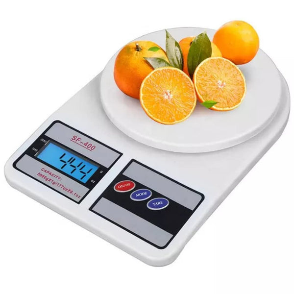 10KG Battery Operated Digital Kitchen Scale - White