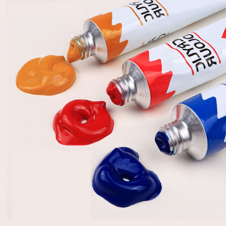 Art set with 24 colors and color mixing chart