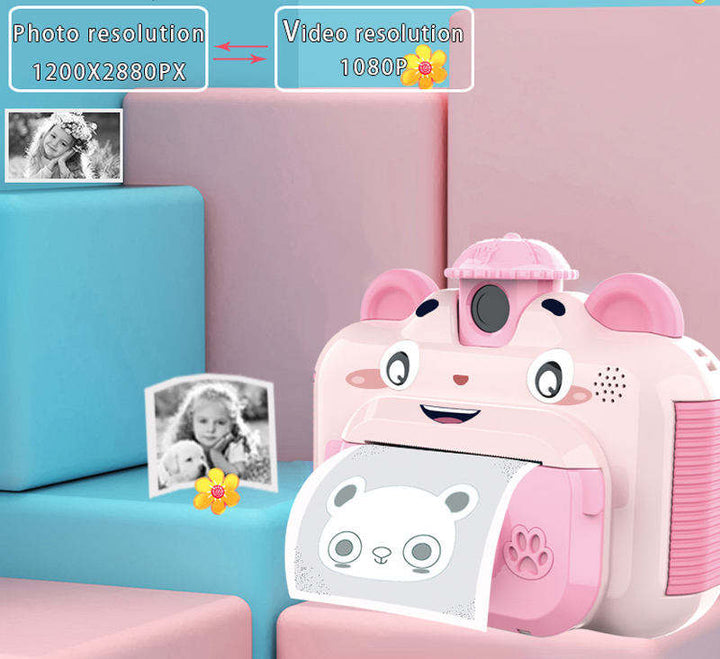 Selfie Mode Instant Print Fun: Ink-Free Kids Camera + 6 Rolls & 32GB Card
