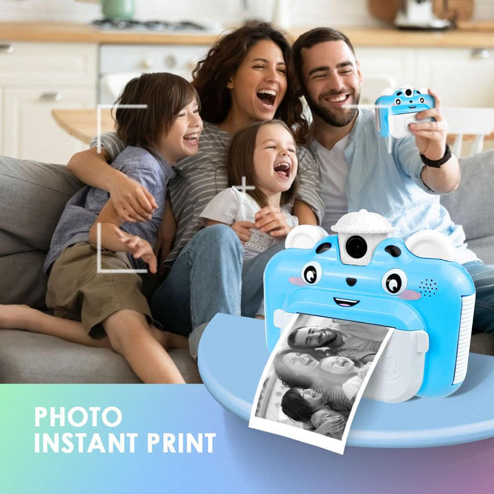 Selfie Mode Instant Print Fun: Ink-Free Kids Camera + 6 Rolls & 32GB Card