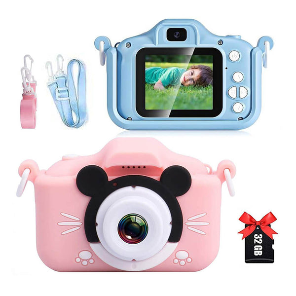 Mickey & Minnie Anti-Drop Dual-Lens Camera + 32GB Card