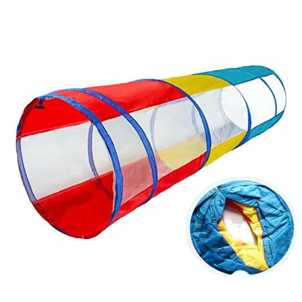 Pop-Up Portable Kids Tunnel with See-Through Mesh Sides