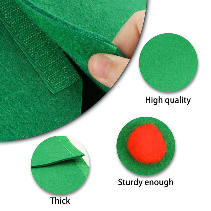 Soft felt 3D Christmas tree kit with lights and ornaments