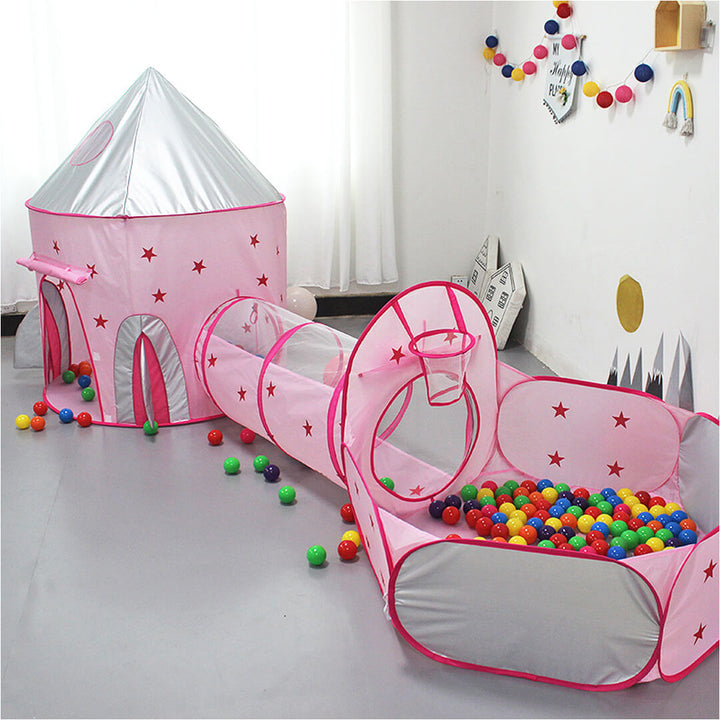 Imaginative play tent for boys and girls with space design