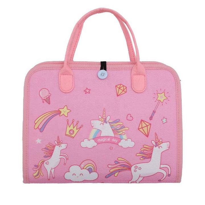 Toddler Travel Activities Sensory Felt Busy Board - Pink Unicorn
