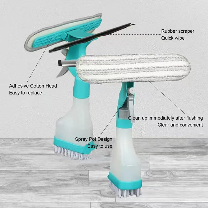 4-in-1 window cleaner for fast, efficient streak-free cleaning