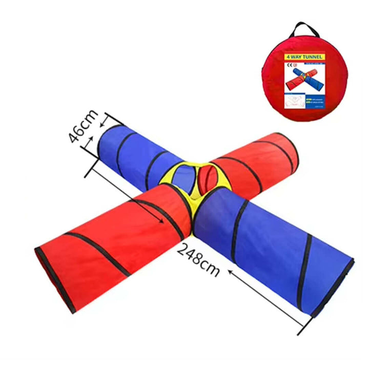 kids 4 Sided Foldable play Tunnel - Indoor and outdoor fun