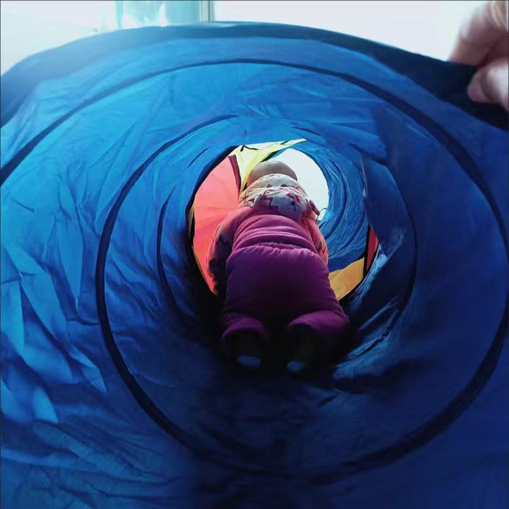 kids 4 Sided Foldable play Tunnel - Indoor and outdoor fun