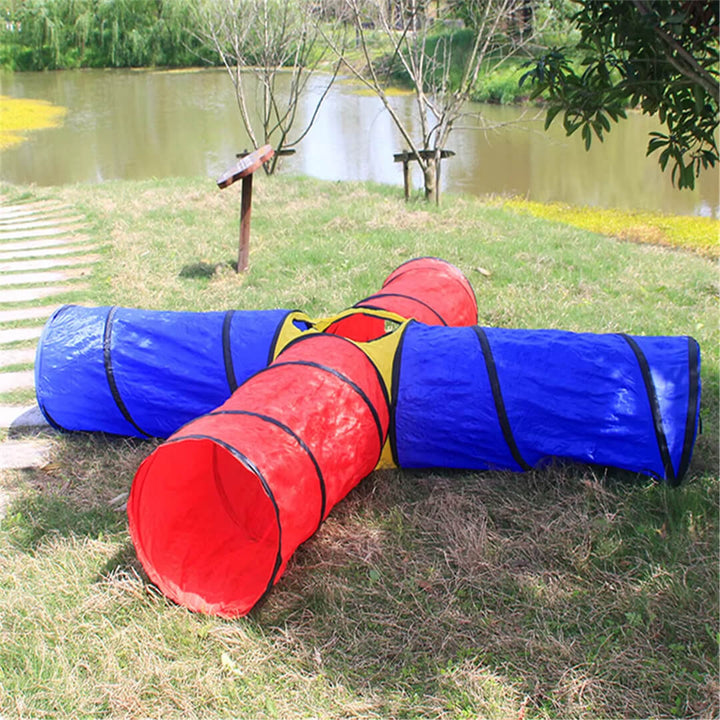 kids 4 Sided Foldable play Tunnel - Indoor and outdoor fun