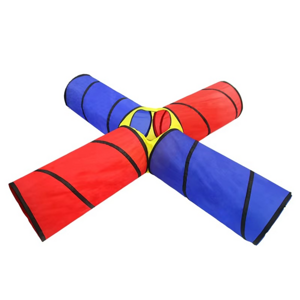 kids 4 Sided Foldable play Tunnel - Indoor and outdoor fun