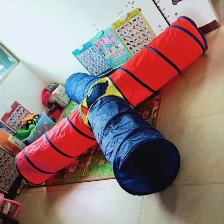 kids 4 Sided Foldable play Tunnel - Indoor and outdoor fun