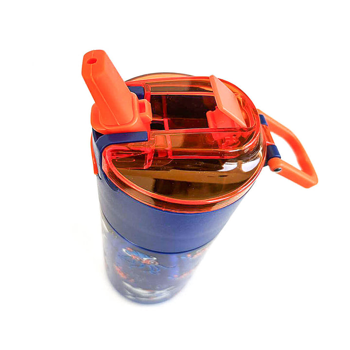 BPA FREE Water Bottle with Integrated Flip-Lid Snack Box for Boys - 450ml
