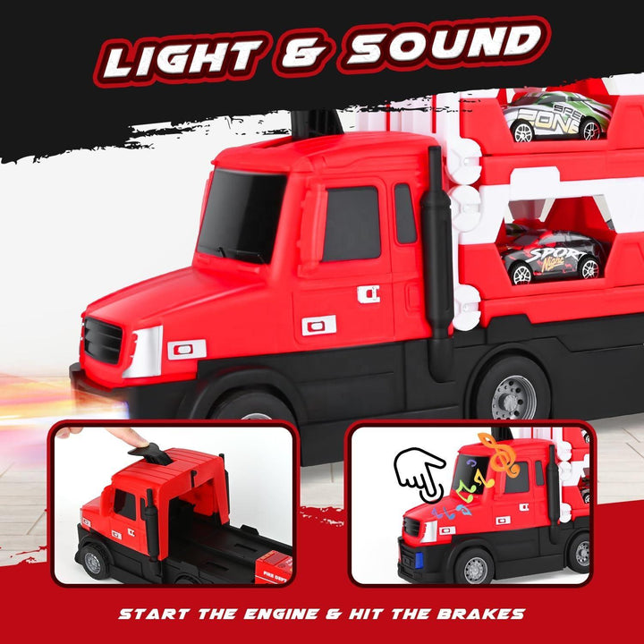 Transforming Truck into a Race Track with Mini Cars