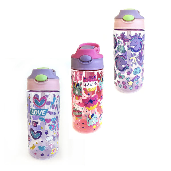 420ml BPA-Free Fun Water Bottles for Girls