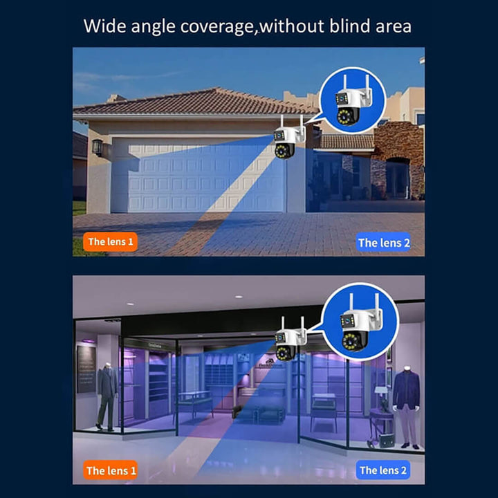 4MP Smart Dual Lens Wireless Exterior Home Security Surveillance Camera