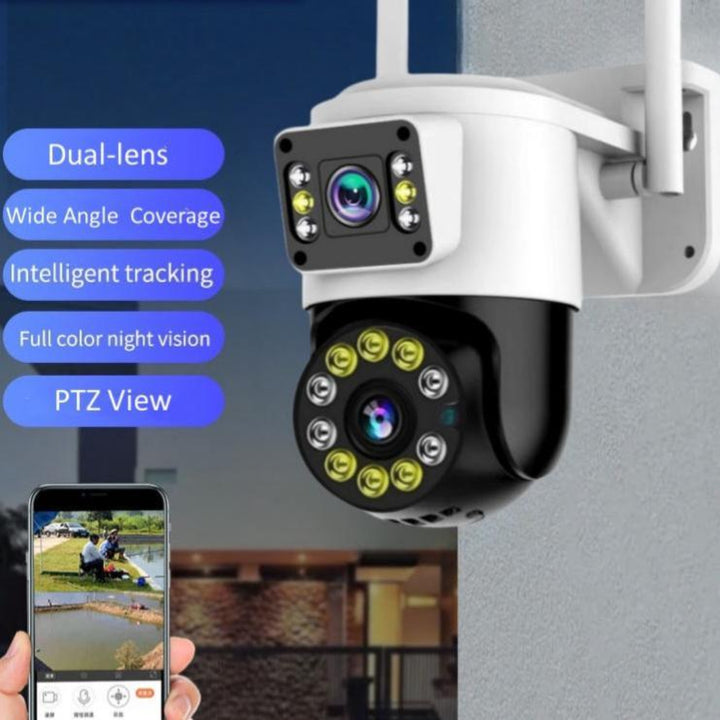 4MP Smart Dual Lens Wireless Exterior Home Security Surveillance Camera