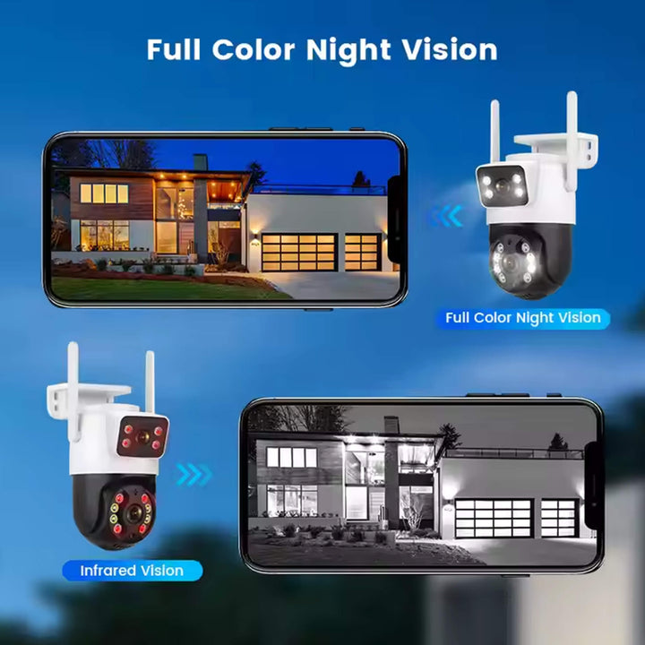 4MP Smart Dual Lens Wireless Exterior Home Security Surveillance Camera