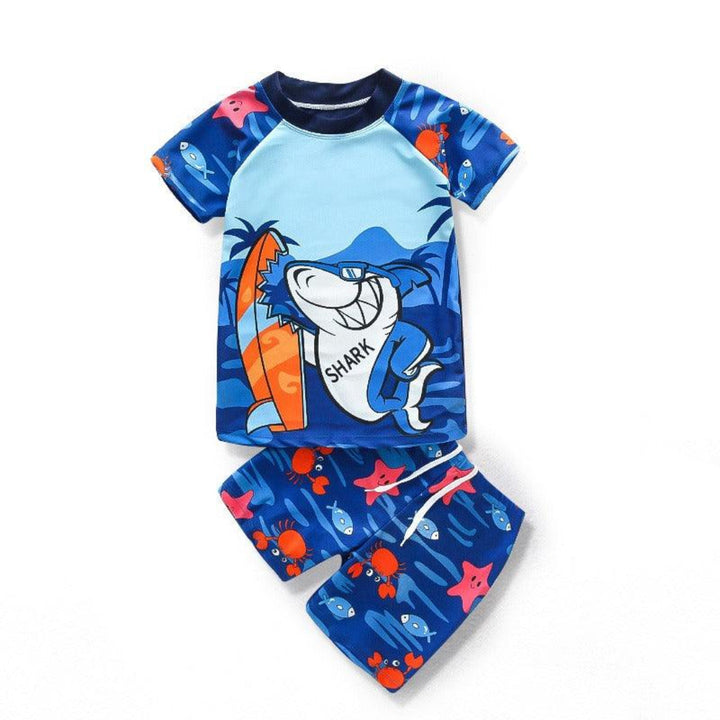 Kids Surfing Shark Swim Shorts Set – 5 - 6 years