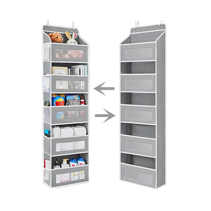 Space-saving hanging storage with breathable fabric for clothes, toys and accessories