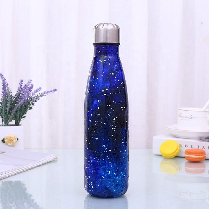 500ml Starry Sky Insulated Stainless Steel Water Bottle Dotted Navy