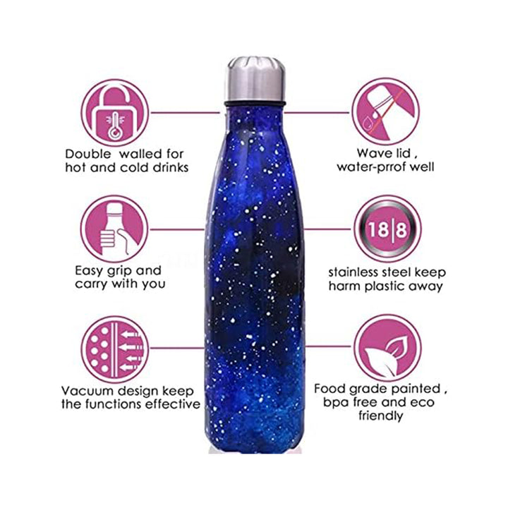 500ml Starry Sky Insulated Stainless Steel Water Bottle