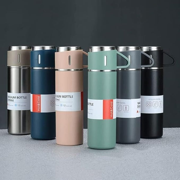 Set Coffee Travel Cup - 500ml Double Wall Vacuum Flask